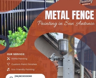 Metal Fence Painting in San Antonio