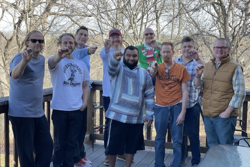 sober group celebration